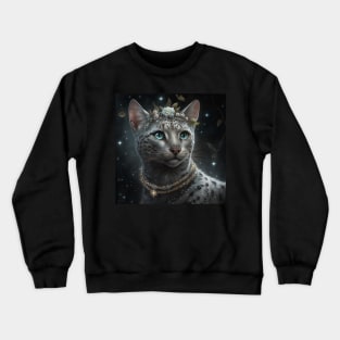 Illuminating Silver Bengal Cat Crewneck Sweatshirt